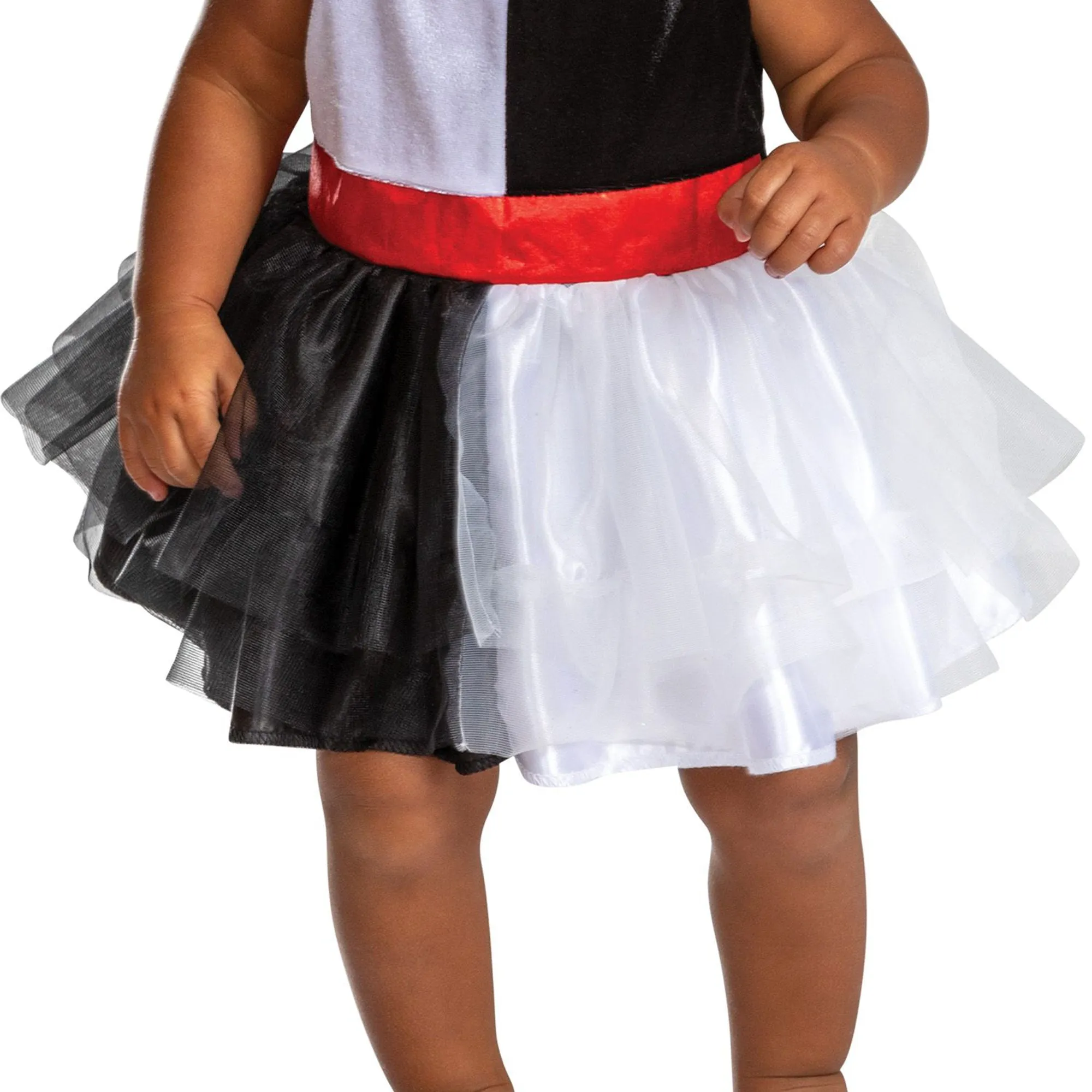 101 Dalmatians Cruella Classic Costume for Toddlers, Disney, White, Black and Red Dress