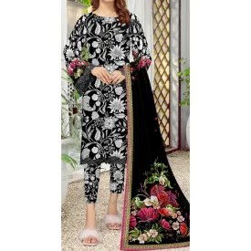 3PC-Digital Printed Cambric Suit PS4886