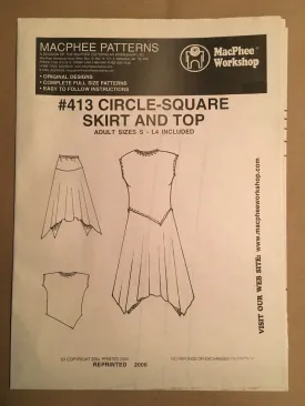 #413 CIRCLE-SQUARE SKIRT & TOP