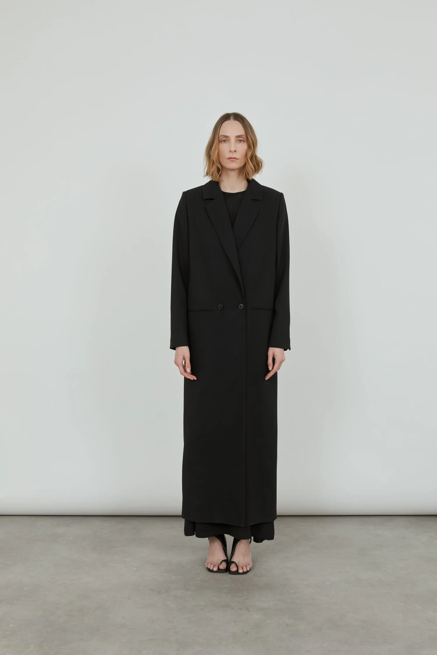 Adeline coat | Black - Virgin wool