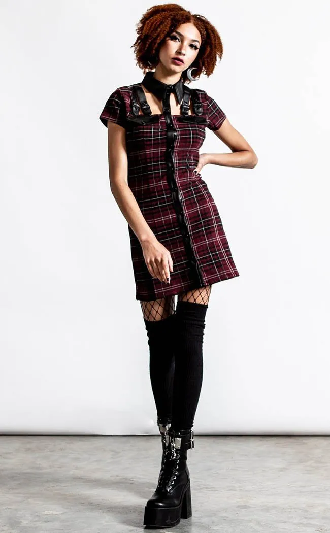 All Attitude Cut Out Dress | Blood Tartan