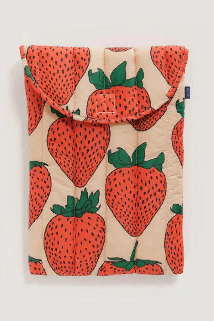 Baggu - Puffy Laptop Sleeve 16", Strawberry