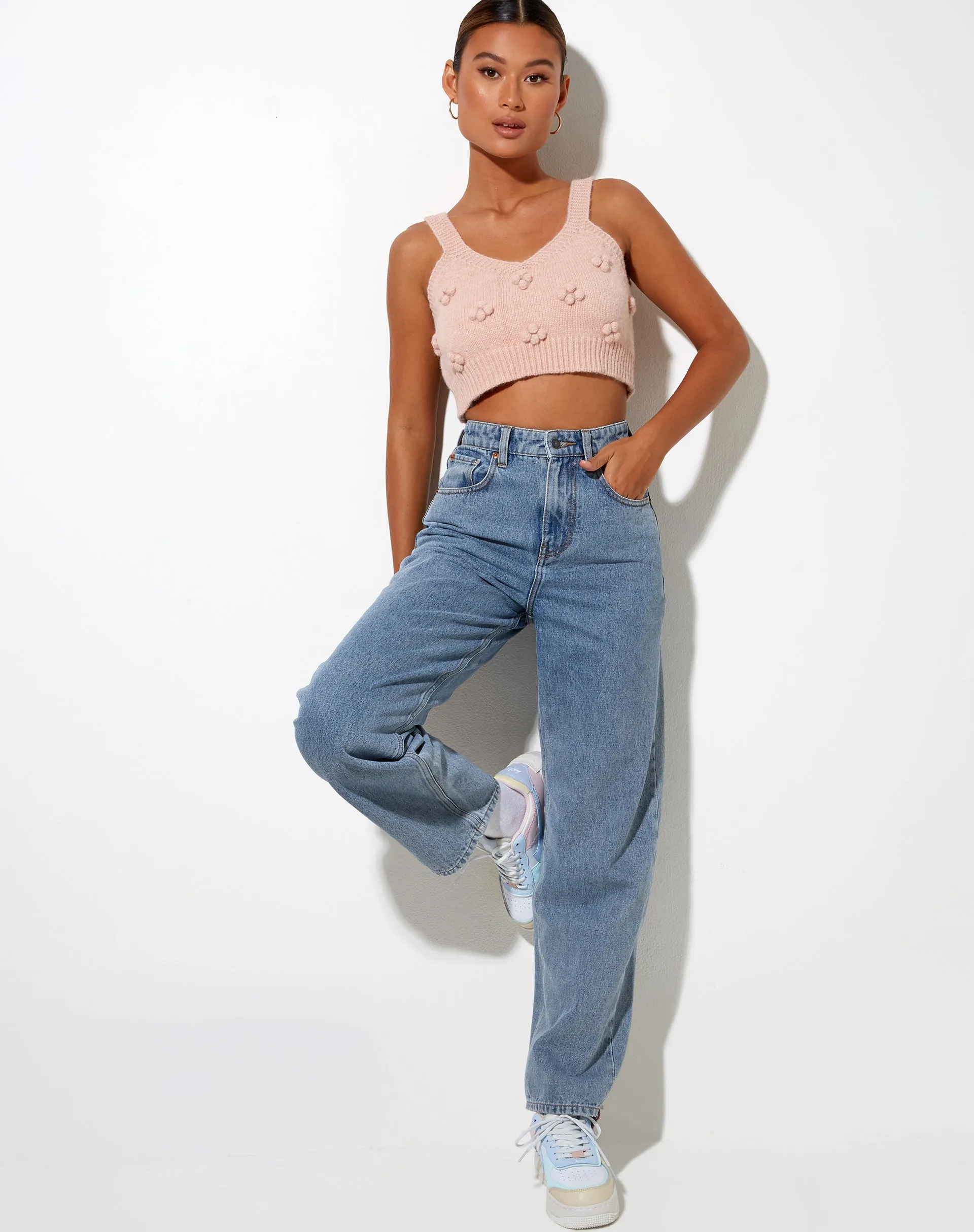 Birra Crop Top in Soft Pink