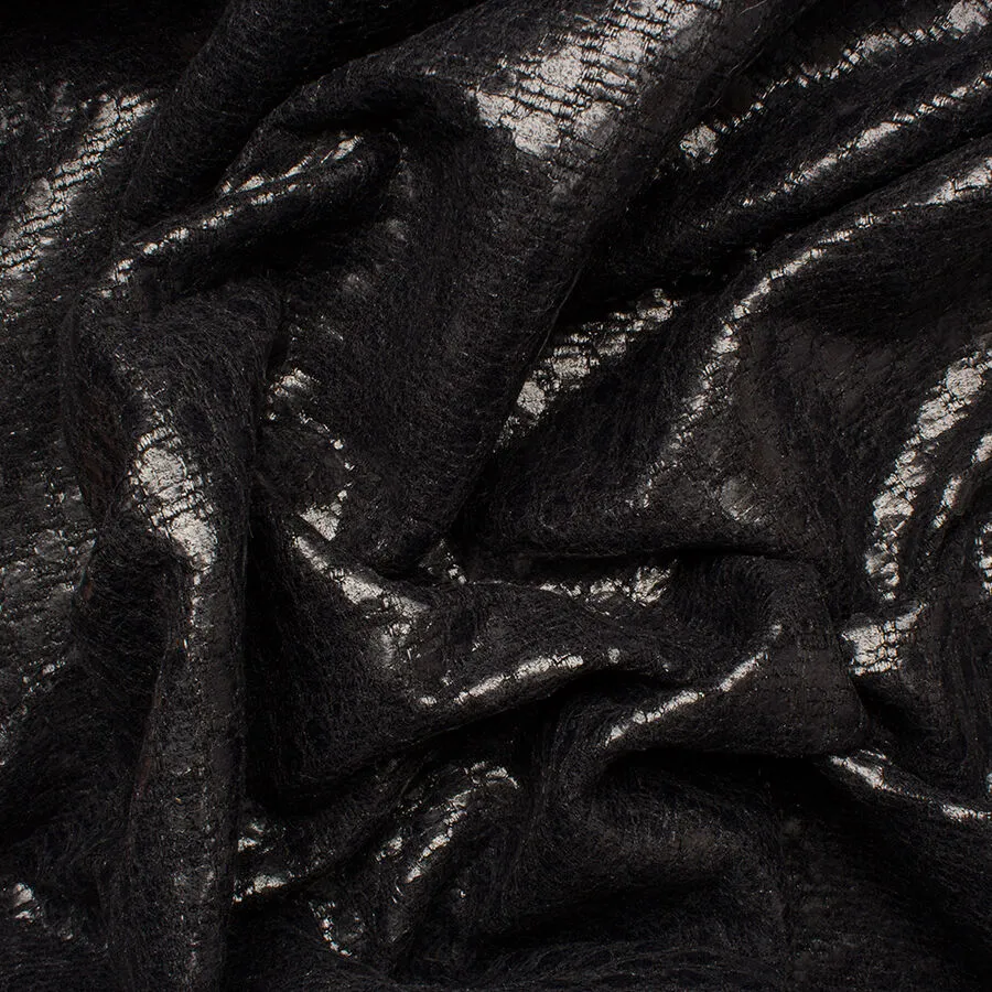 Black Laminated Wool Coating