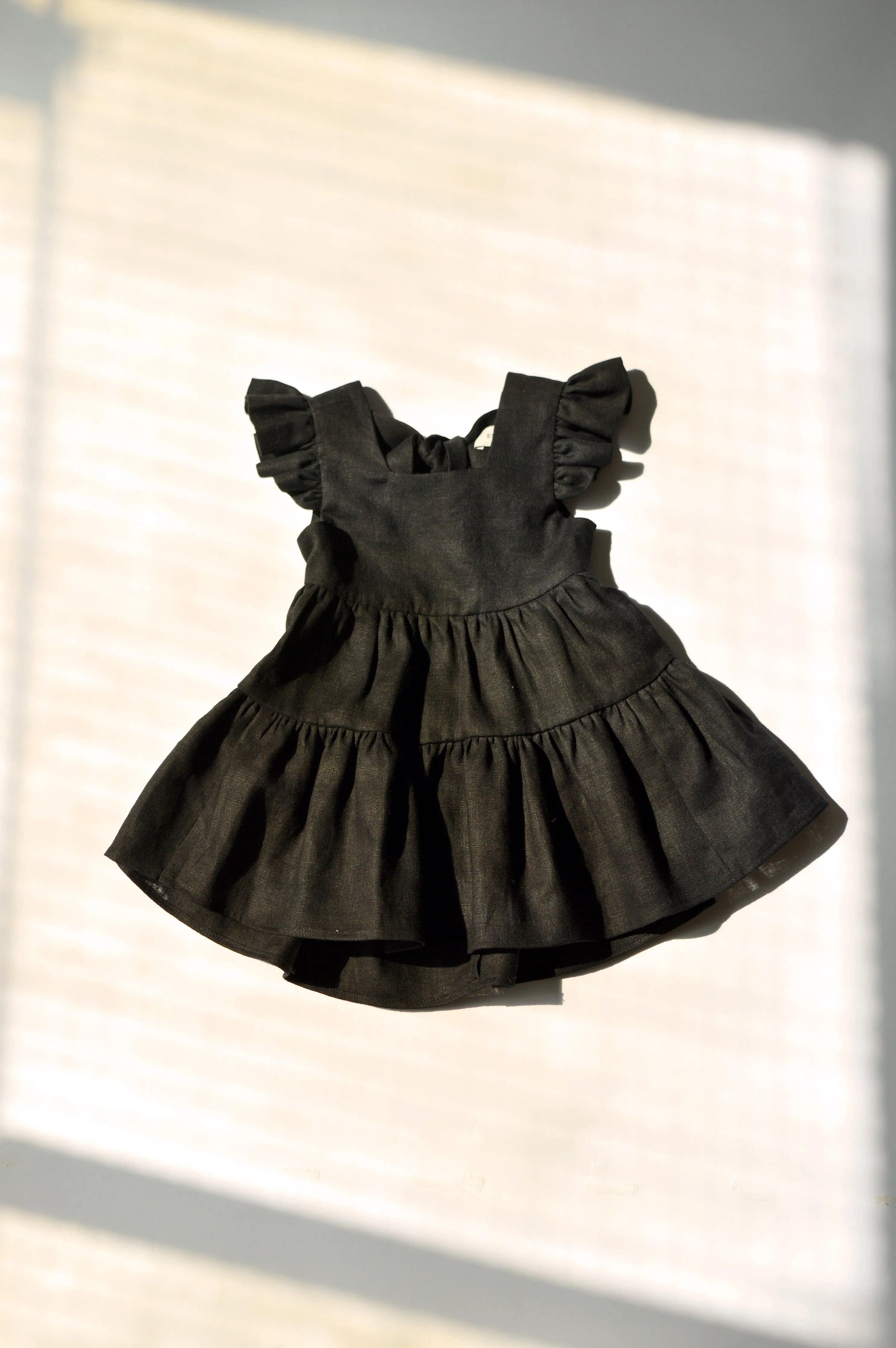 Black Linen Baby Angelica Dress