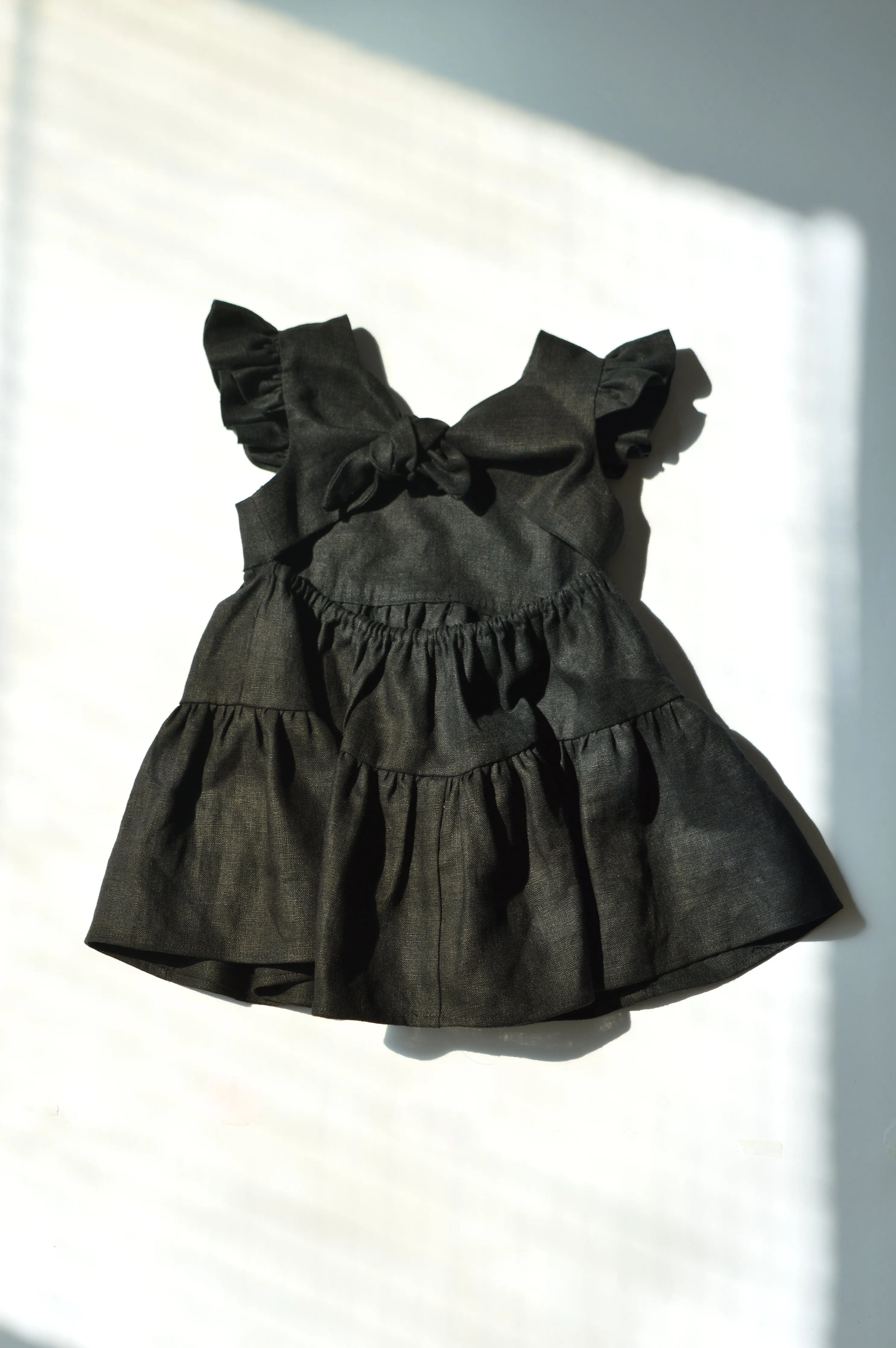 Black Linen Baby Angelica Dress