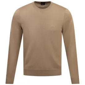 Botto Knitted Wool Sweatshirt Open Beige - AW24