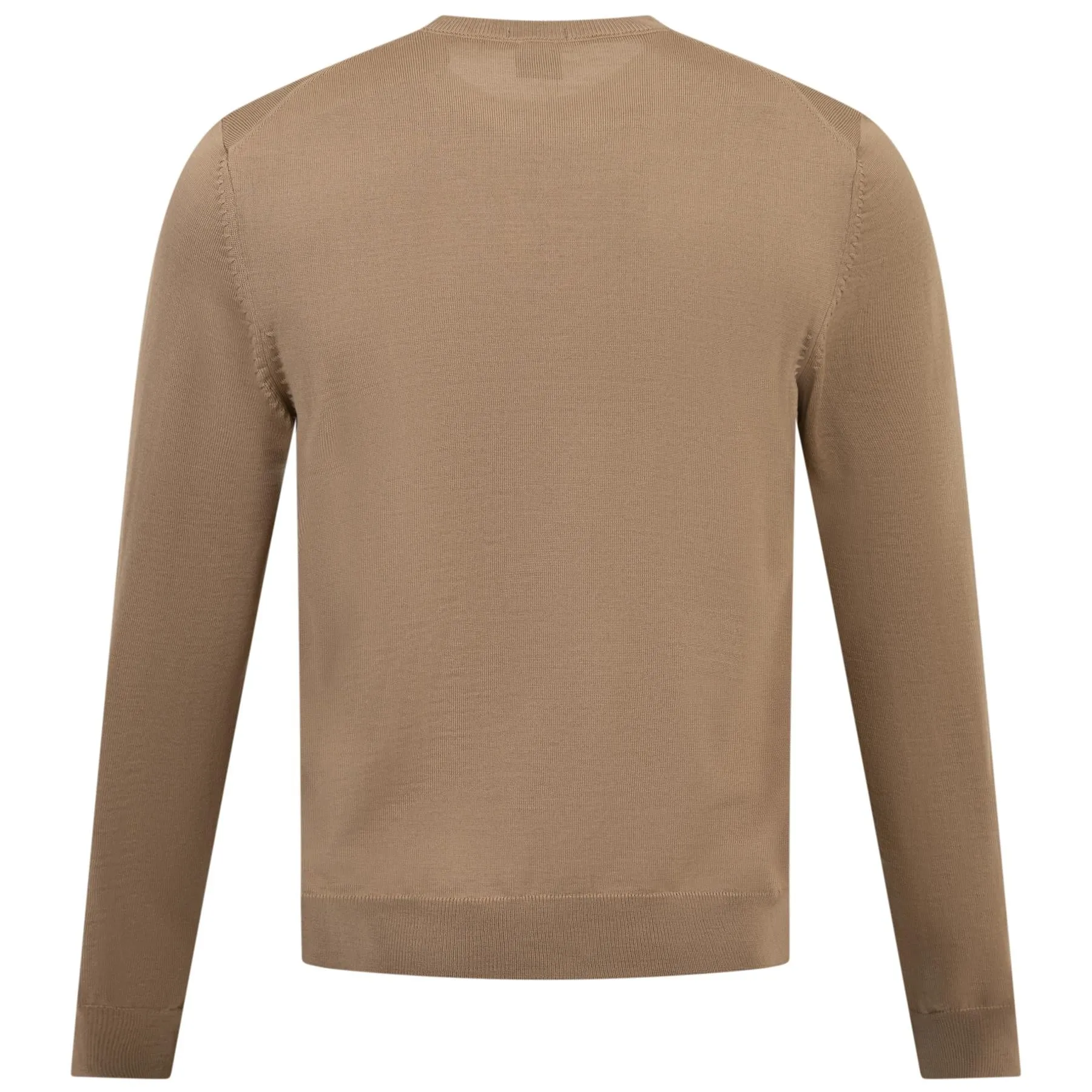 Botto Knitted Wool Sweatshirt Open Beige - AW24