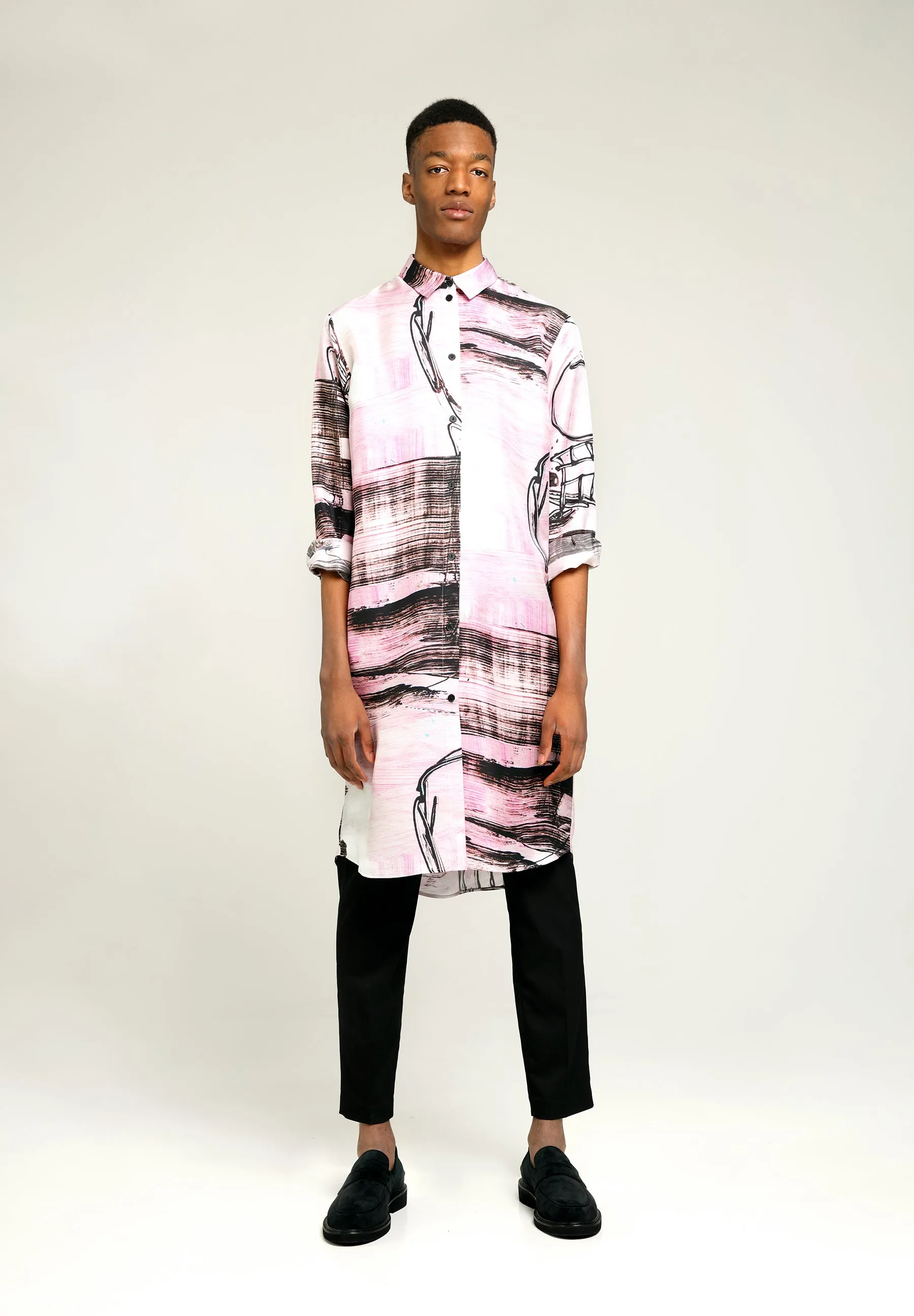 BROMLEY LONG SLEEVED SHIRT DRESS  - Art on fashion