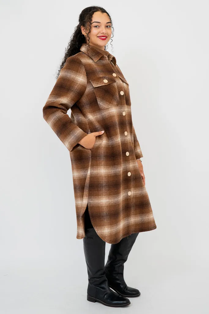 Bronwyn Coat, Cinnamon, Boiled Wool