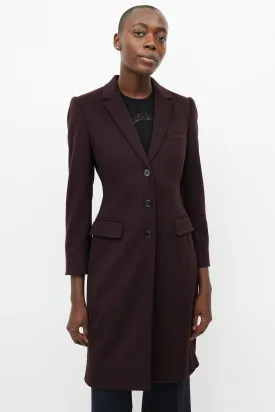 Burgundy Wool Coat