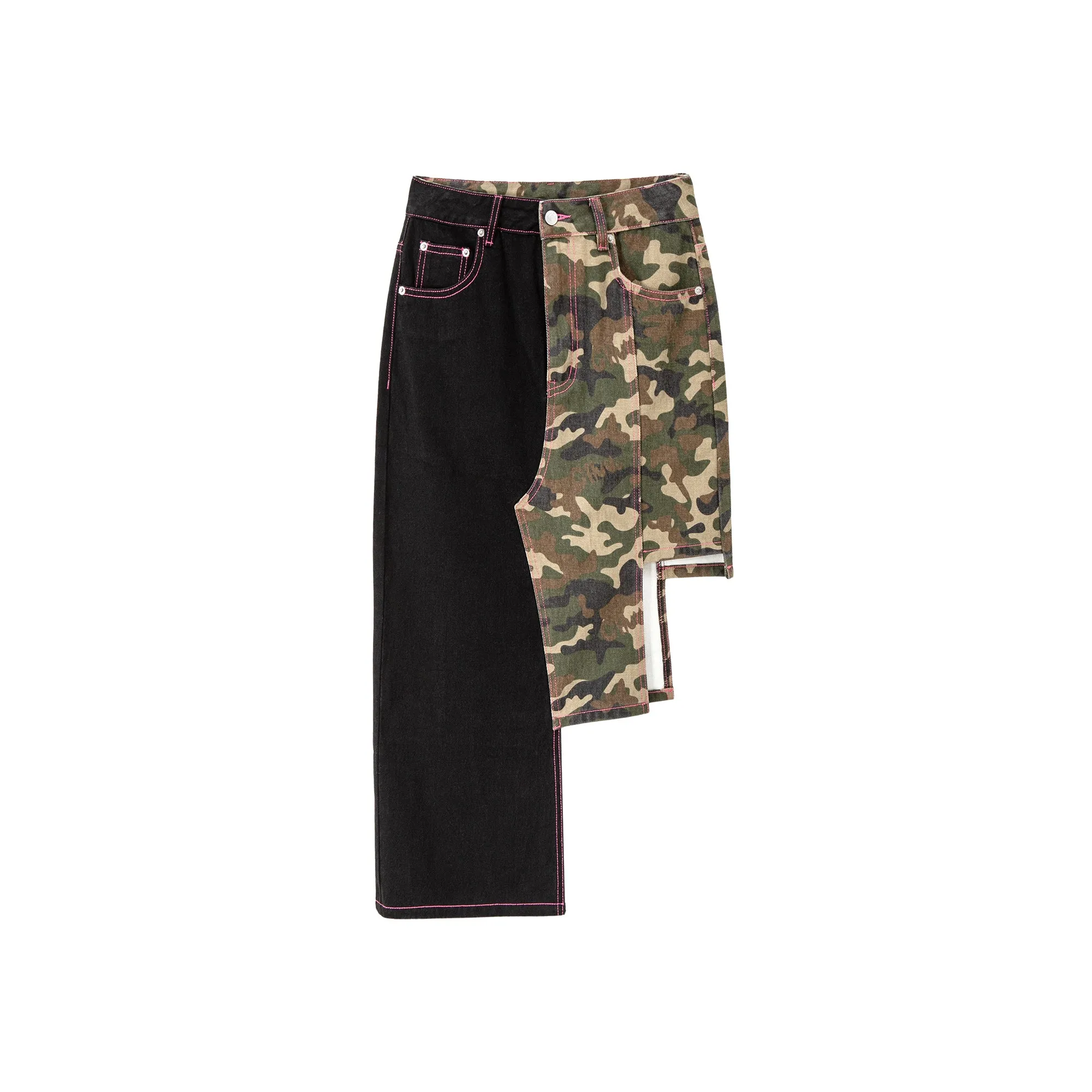 Camo Girl Asymmetrical A-Line Skirt