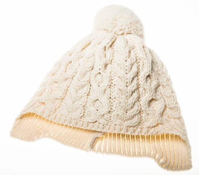 Childrens Supersoft Merino Wool Bobble Hat by Aran Mills - 4 Colours