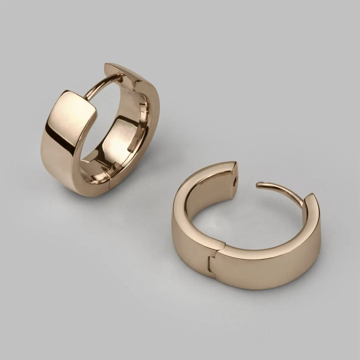 Curve Hoop Earrings 18 Rose Gold