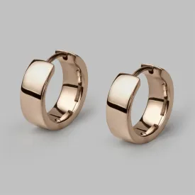 Curve Hoop Earrings 18 Rose Gold