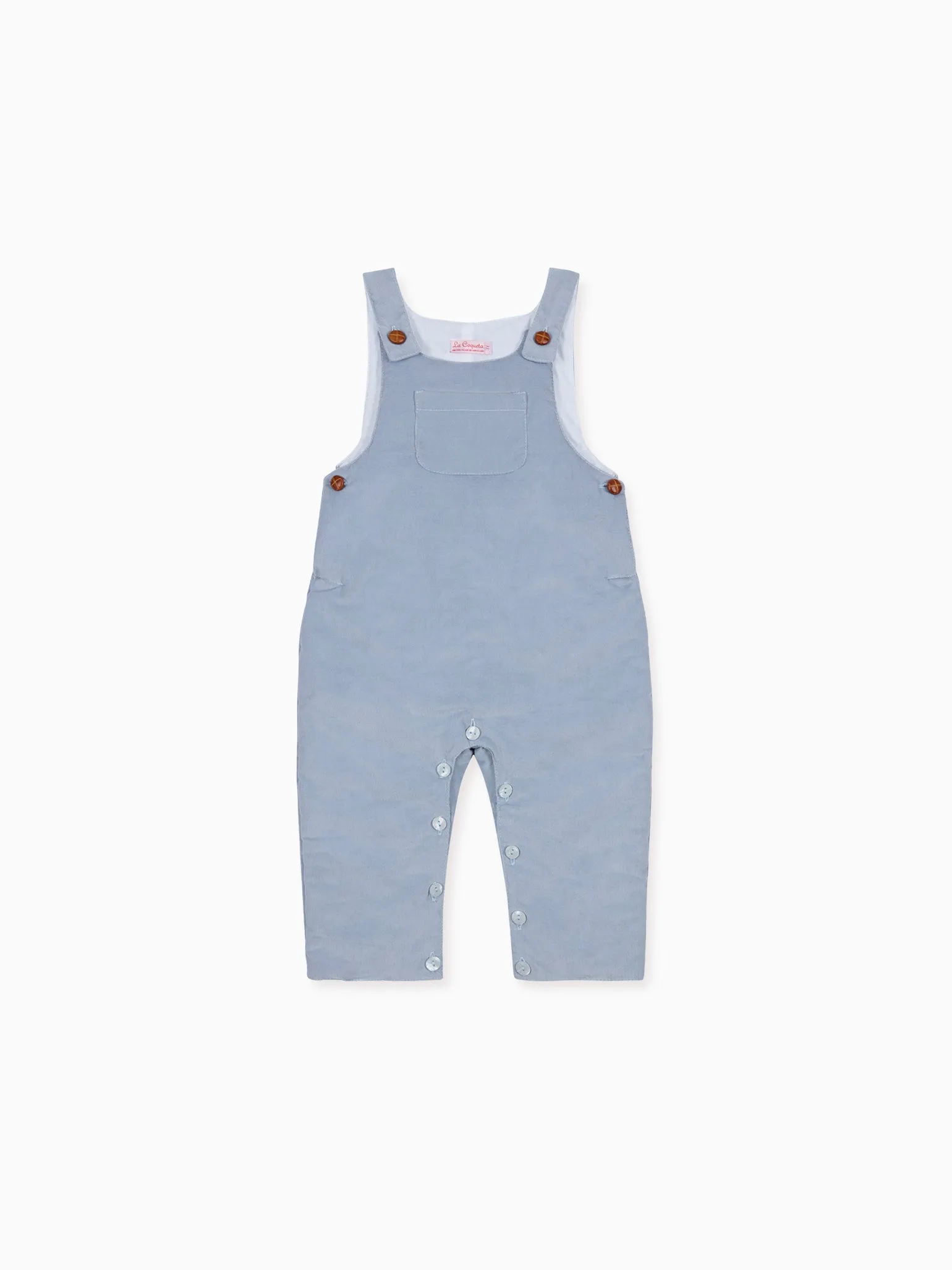 Dusty Blue Coroza Baby Dungarees