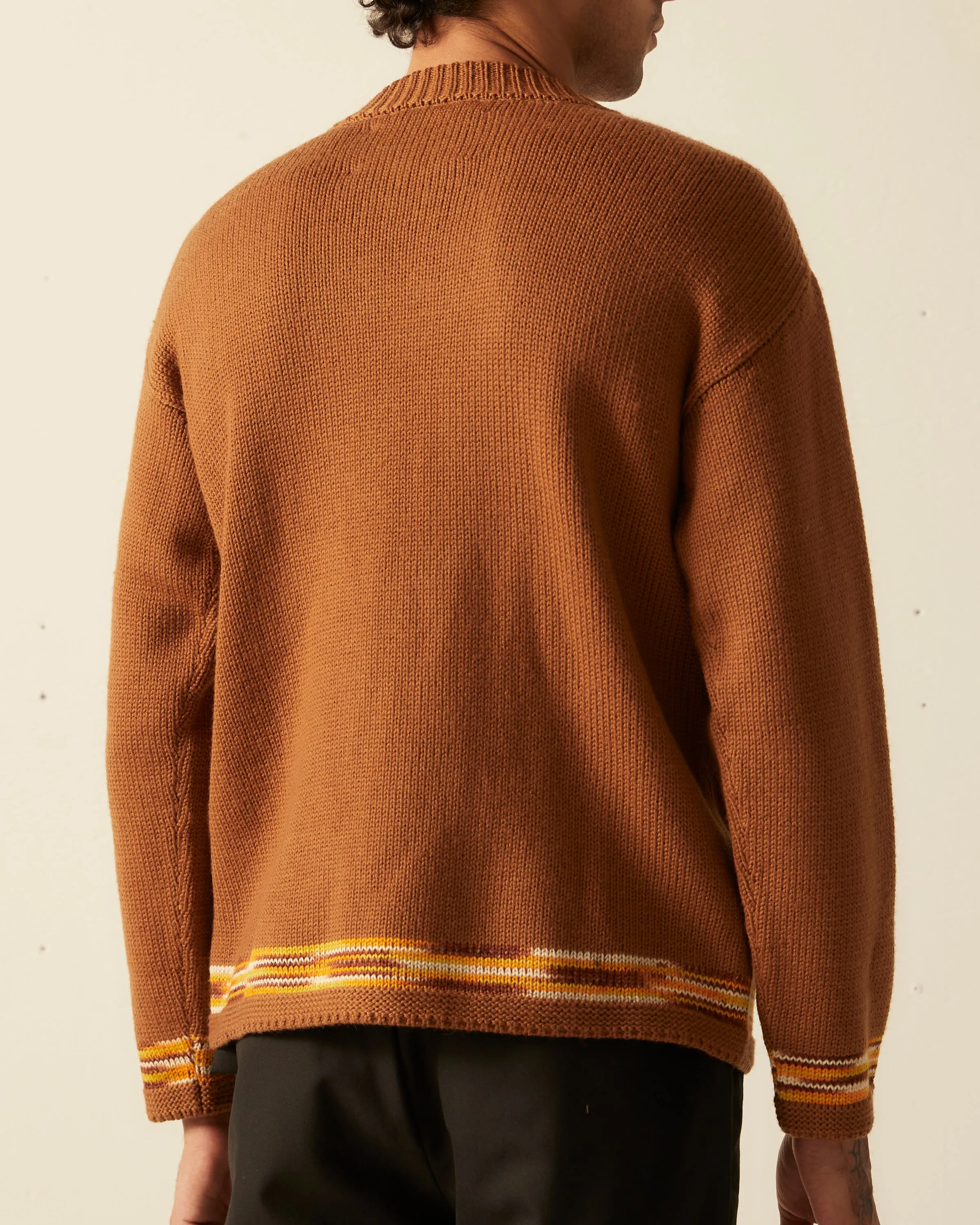 Edge Trim Pullover - Brown