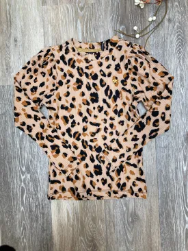 FLO Animal Printed Puffy Sleeve Top