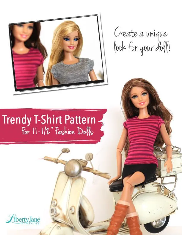 FREE T-Shirt For 11-1/2" Fashion Dolls