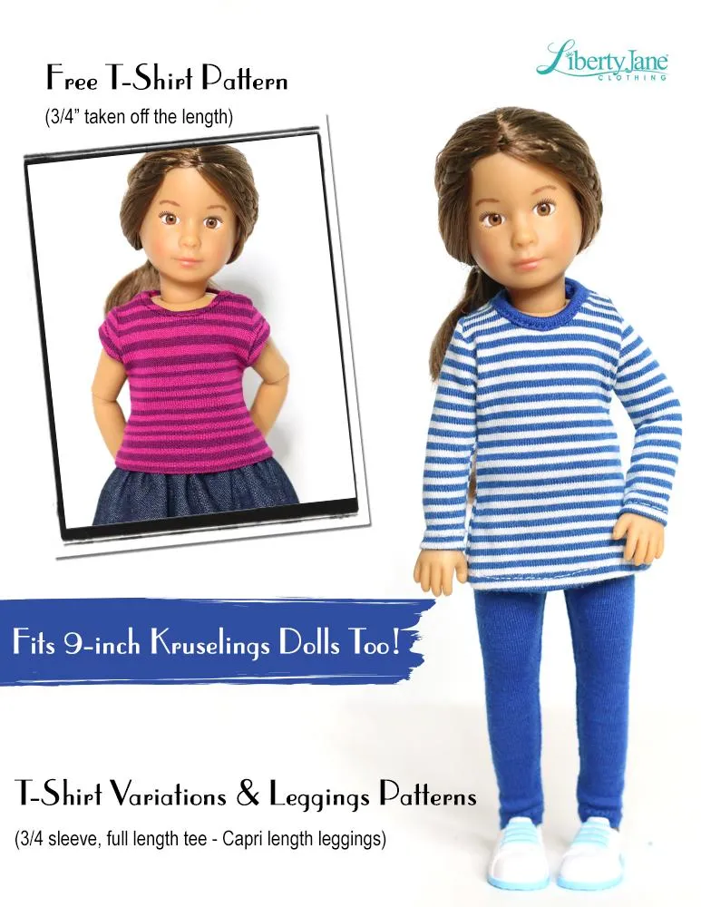 FREE T-Shirt For 11-1/2" Fashion Dolls