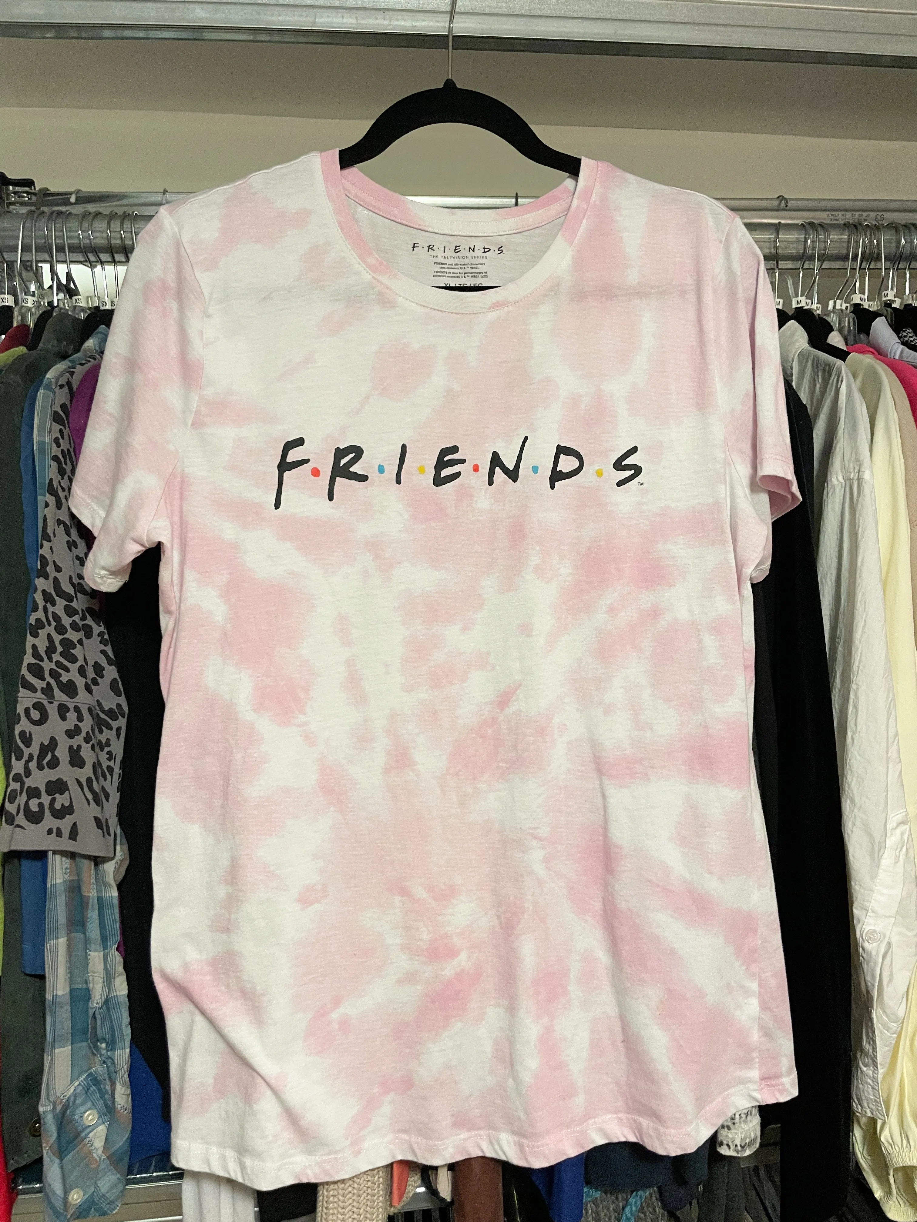 Friends Pink Tie Dye Tee - XL