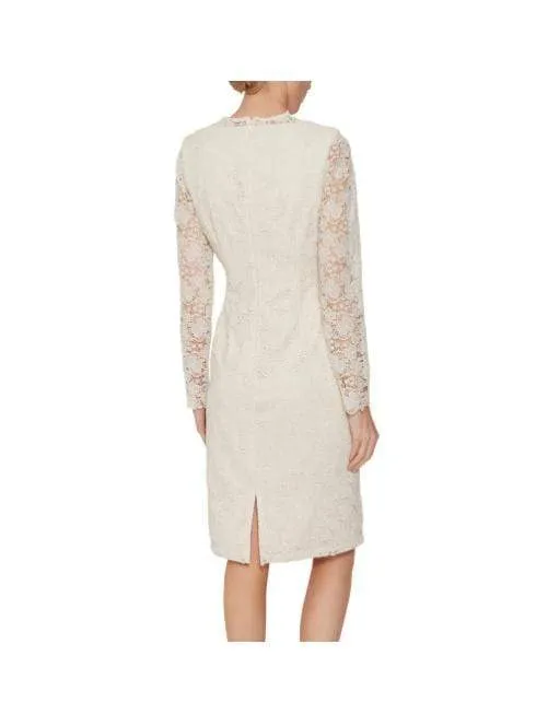 Gina Bacconi S Summer Lace And Crepe Dress Buttercream SSS1001