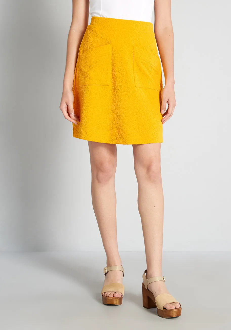 Goldie Blooms Knit A-Line Skirt