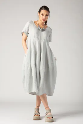 GRIZAS S/S Palloncino Dress in Gris Linen