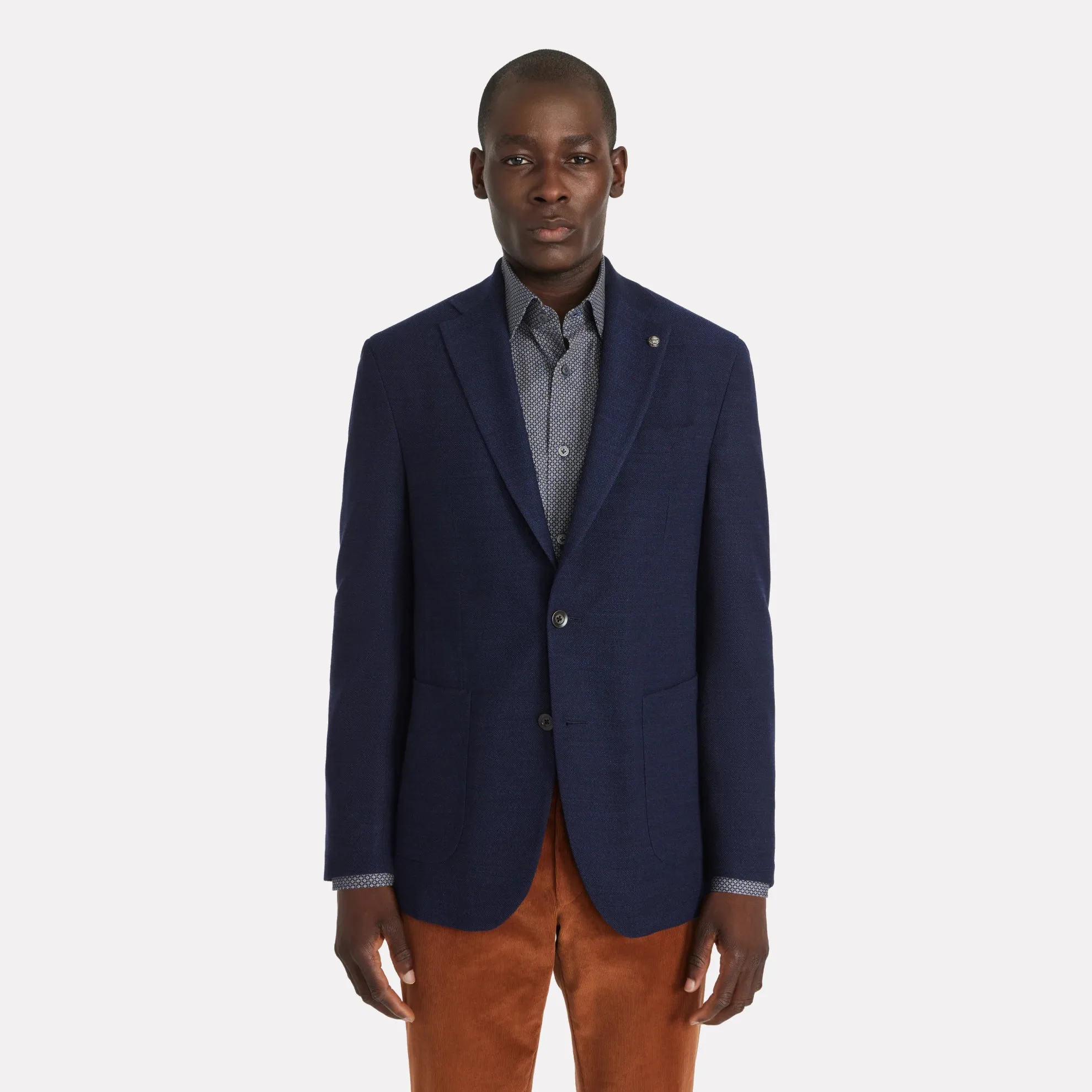 Hampton Contemporary Fit Soft Constructed Jacket / Navy