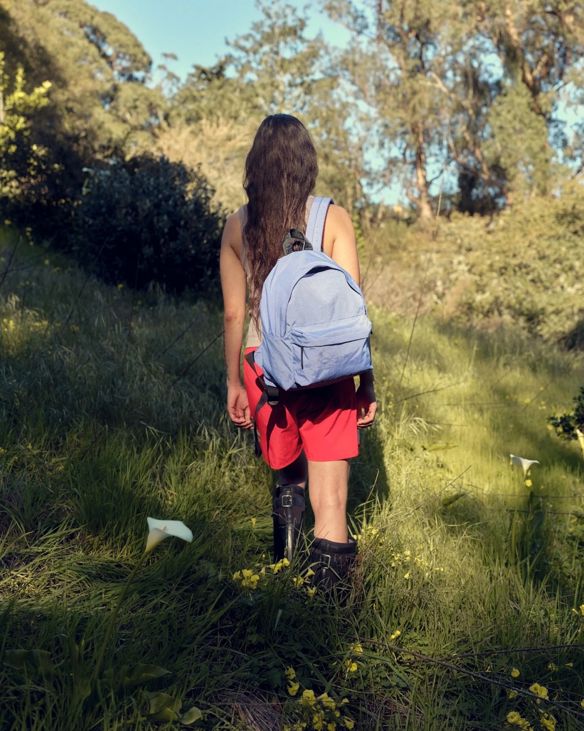 Medium Nylon Backpack - Pansy Blue