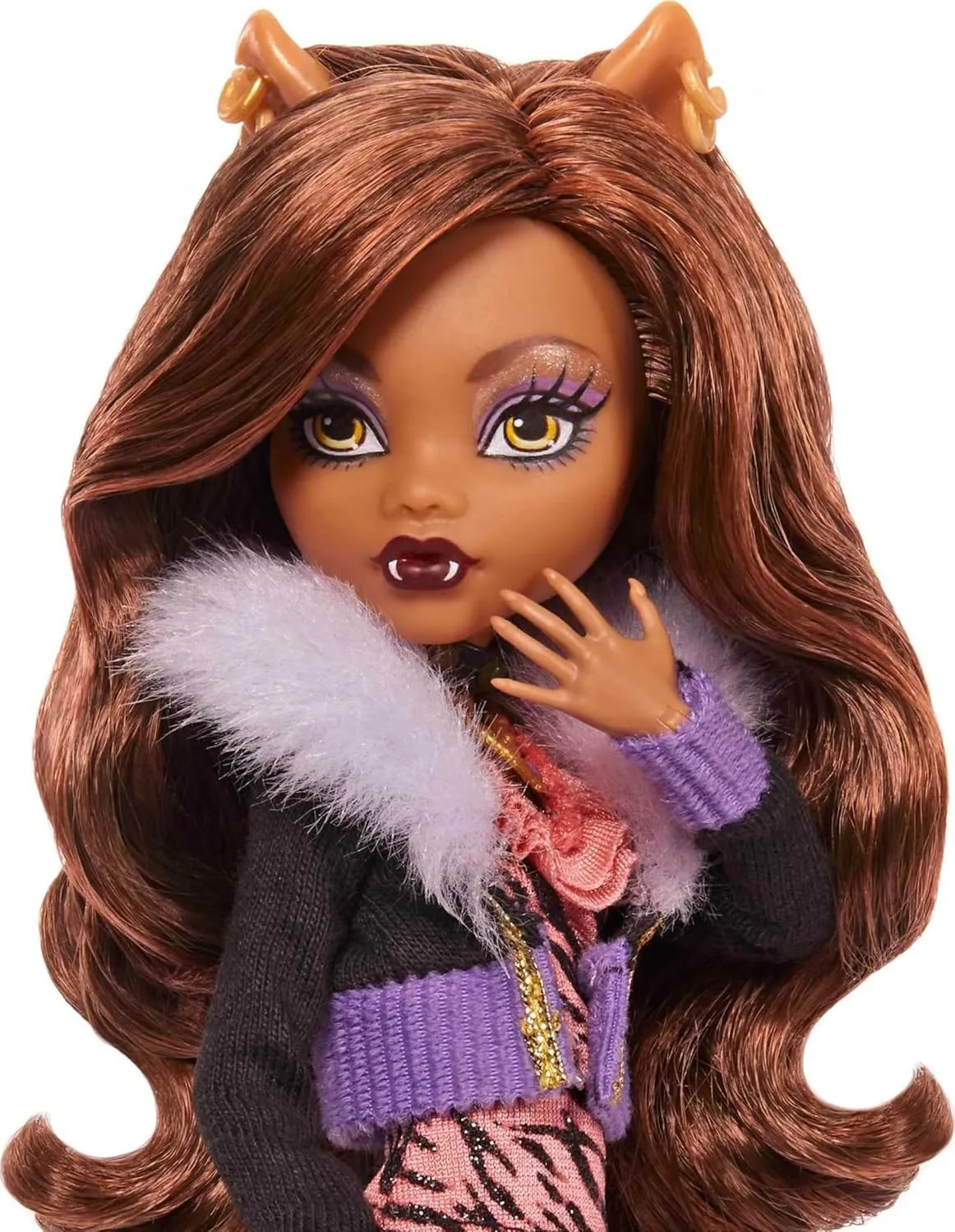 Monster High 10.5 inch Clawdeen Wolf Reproduction Doll Wearing Original Fashion & Shoes, with Pet, Doll Stand & Accessories Gift for Ages 6 