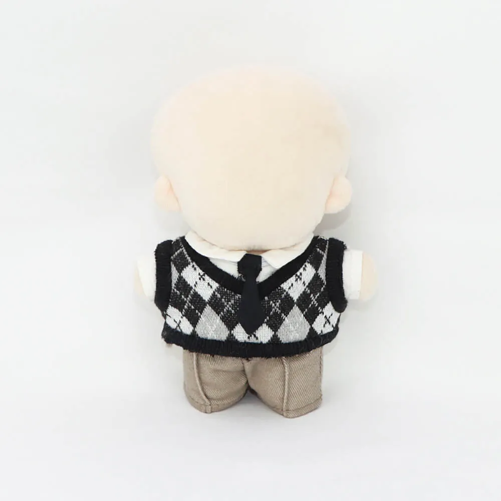 niannyyhouse 10cm Plush Doll Clothes Shirt Pants Tie Vest Campus Suit Dolls Accessories