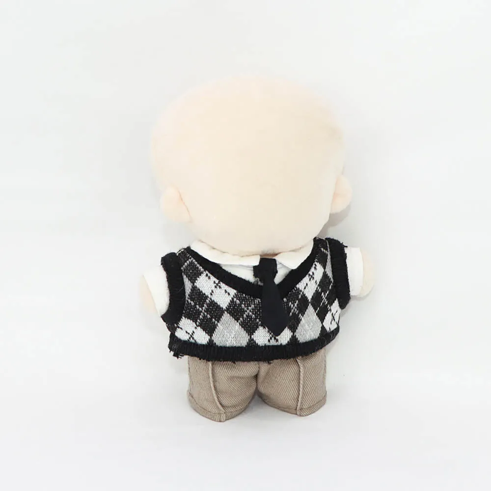 niannyyhouse 10cm Plush Doll Clothes Shirt Pants Tie Vest Campus Suit Dolls Accessories