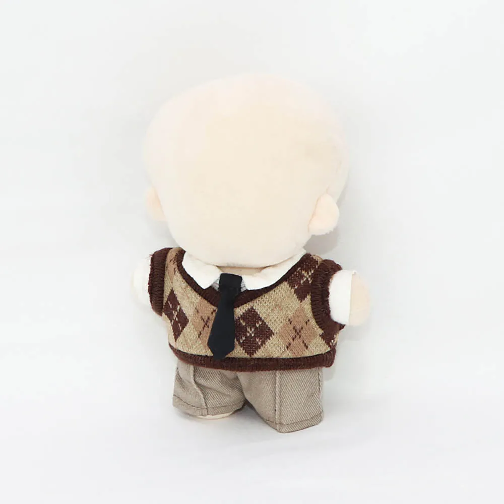 niannyyhouse 10cm Plush Doll Clothes Shirt Pants Tie Vest Campus Suit Dolls Accessories