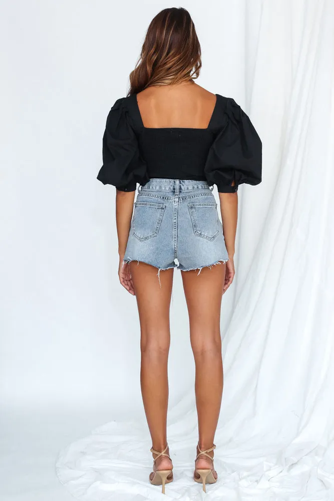 Parisienne Crop Top Black