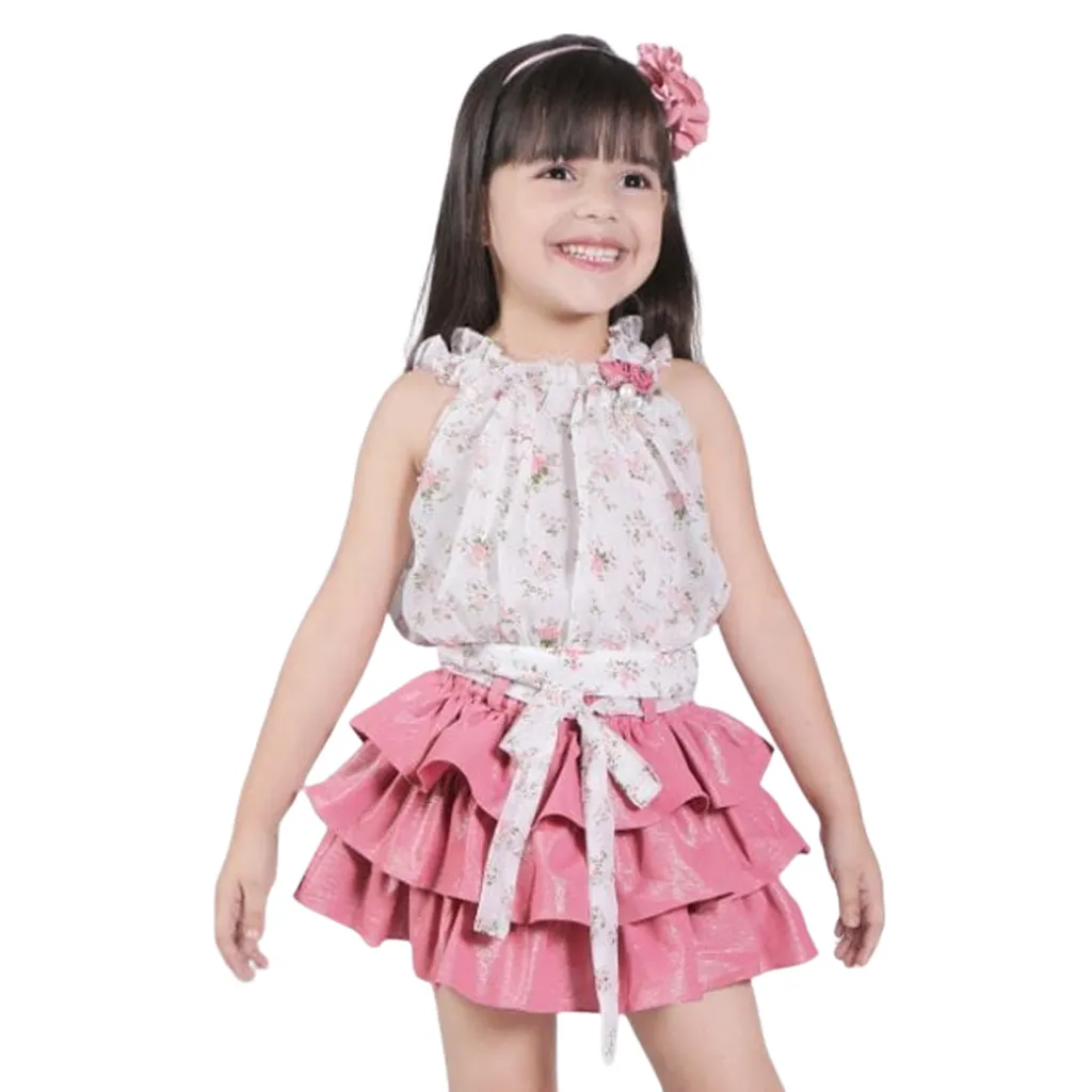 Pink Western Dress for Little Girl