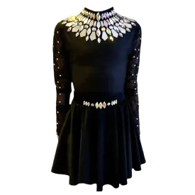 "AURORA" Lace Sleeve Leotard Costume Set /Irish Dance Dress