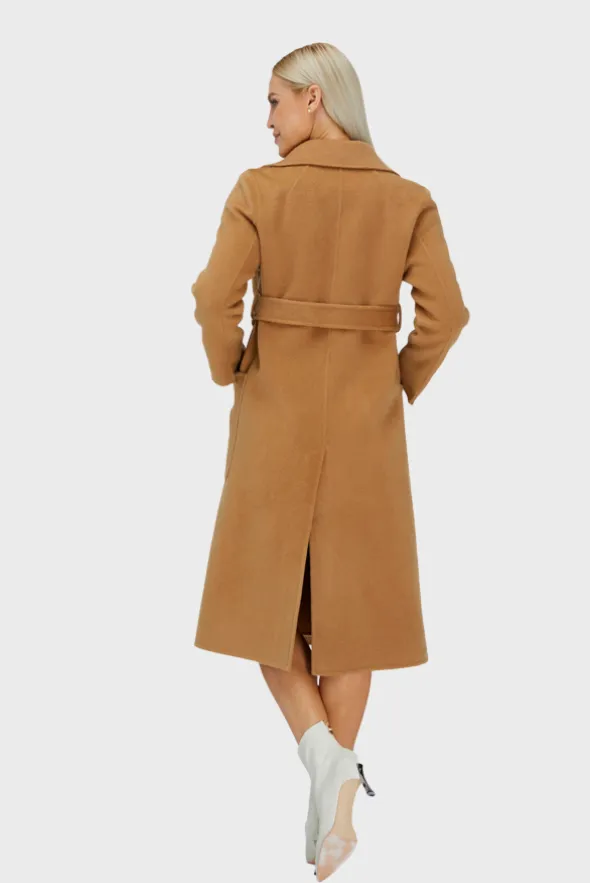 Relaxed Cashmere Blend Coat with Belt