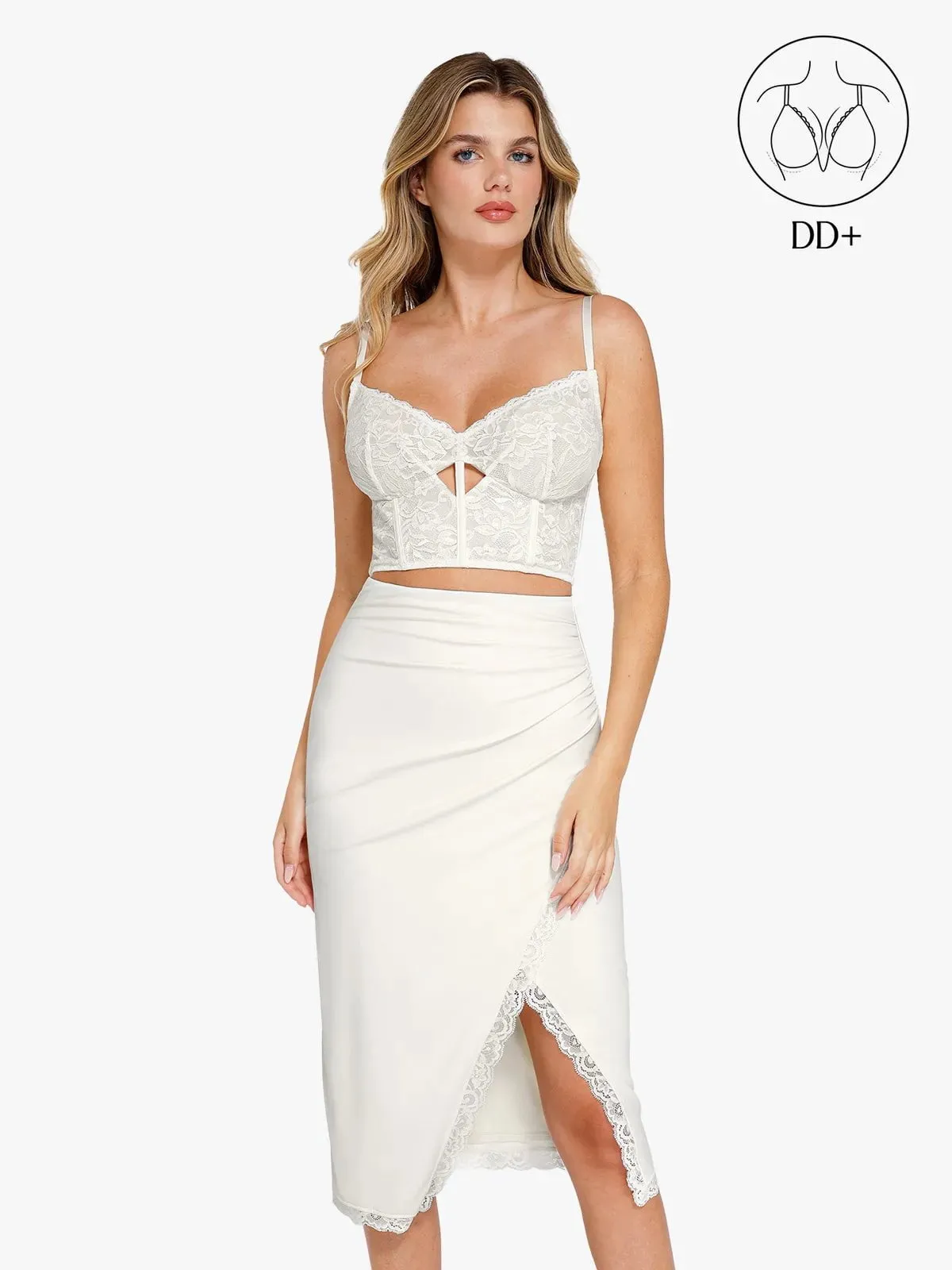 Shapewear Lace Corset Bra or Slimming Midi Wrap Skirt