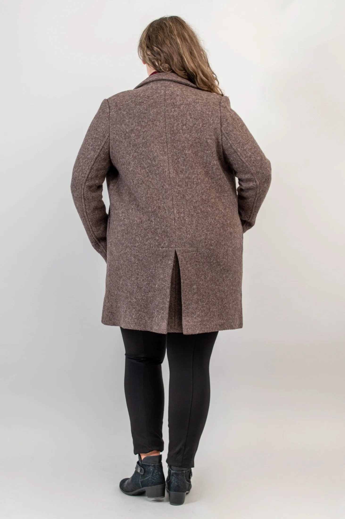 Sidney Coat, Mocha, Boiled Wool