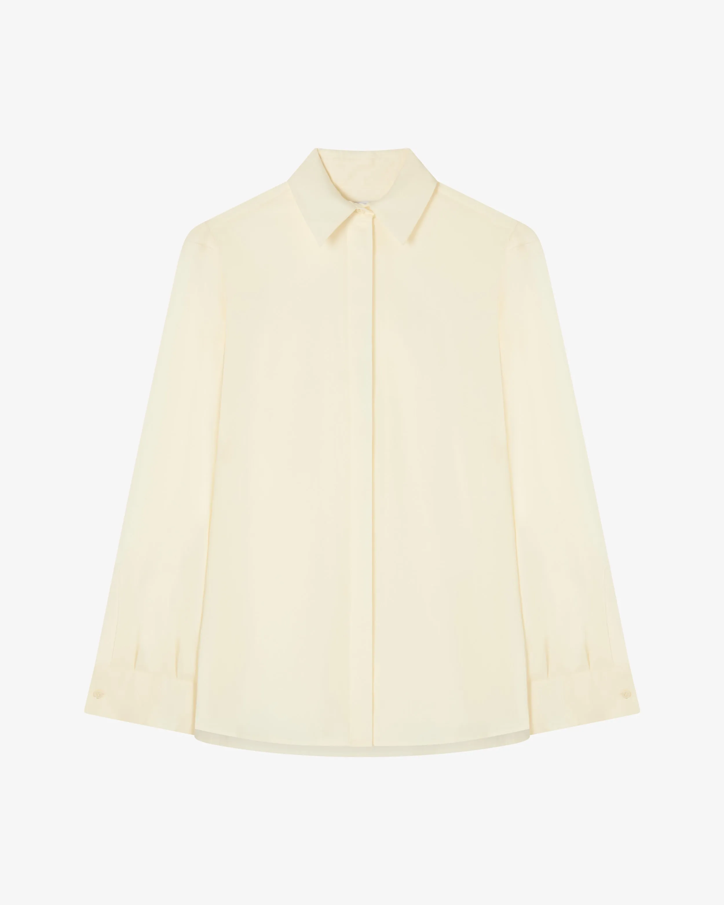 Silk Cape Sleeve Shirt - Cream