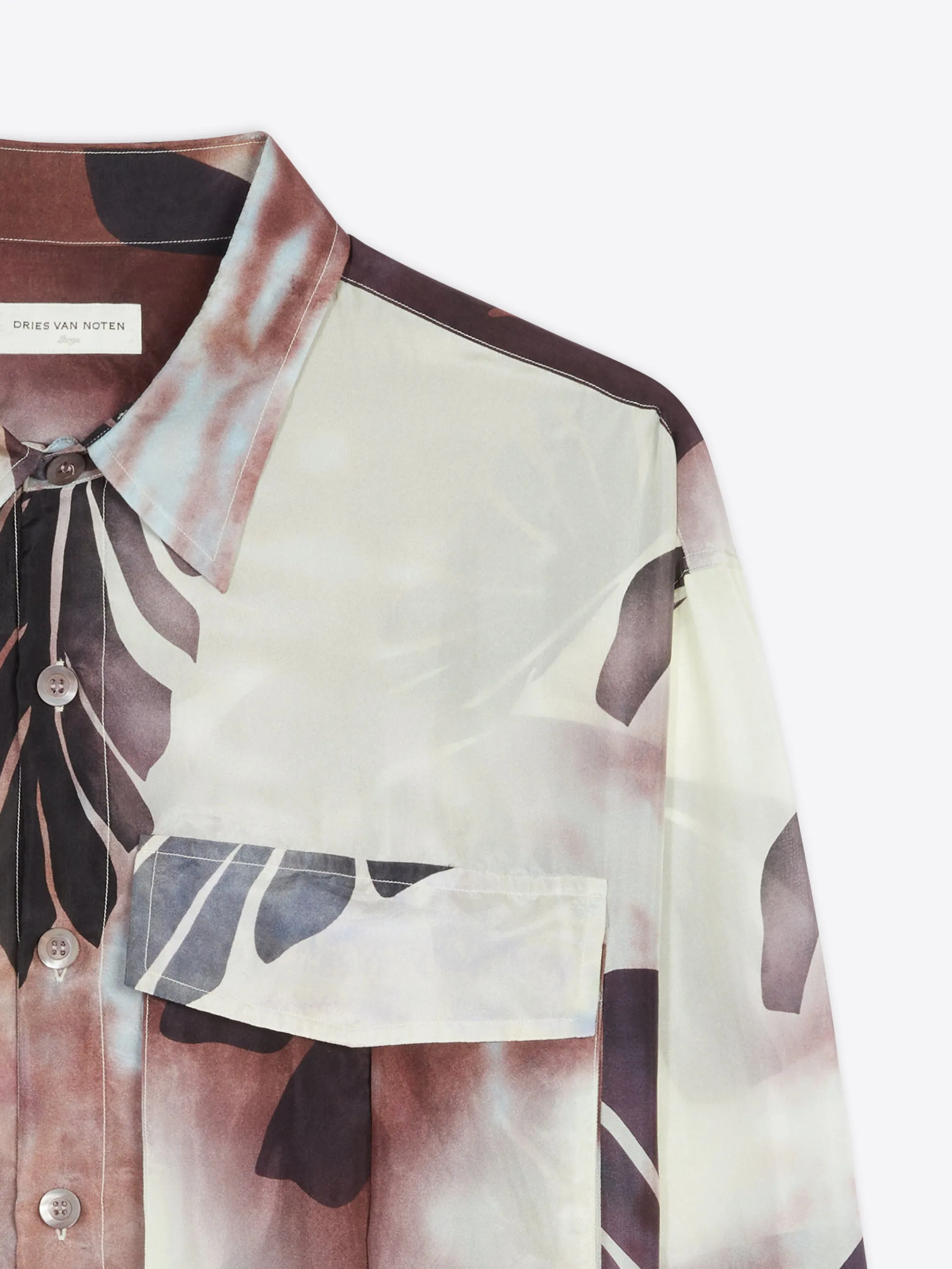 Silk utility shirt