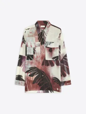 Silk utility shirt