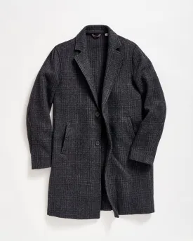 Subtle Plaid Boiled Wool Jordan Coat