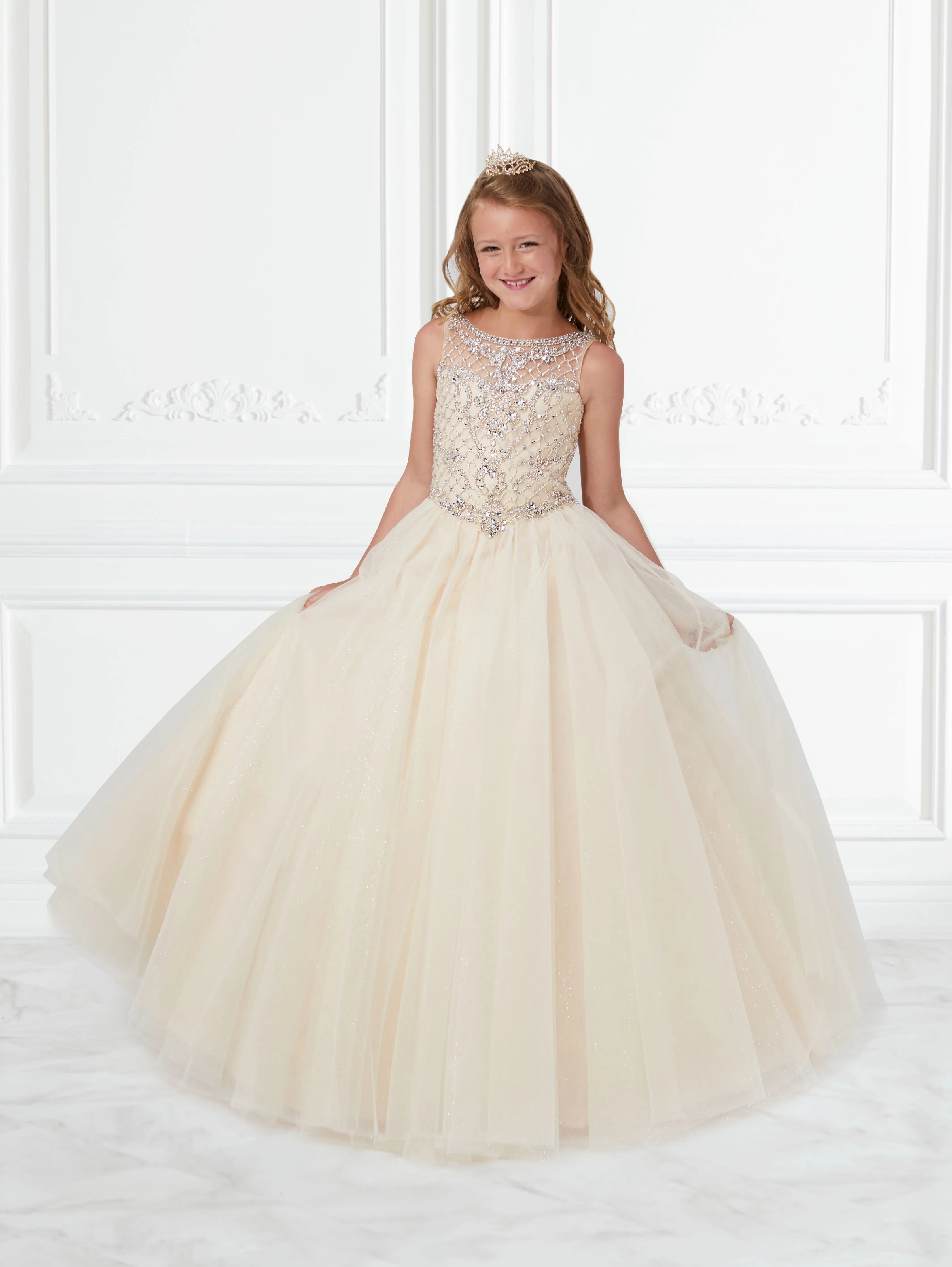 Tiffany Princess Lace & Tulle Ballgown 13598