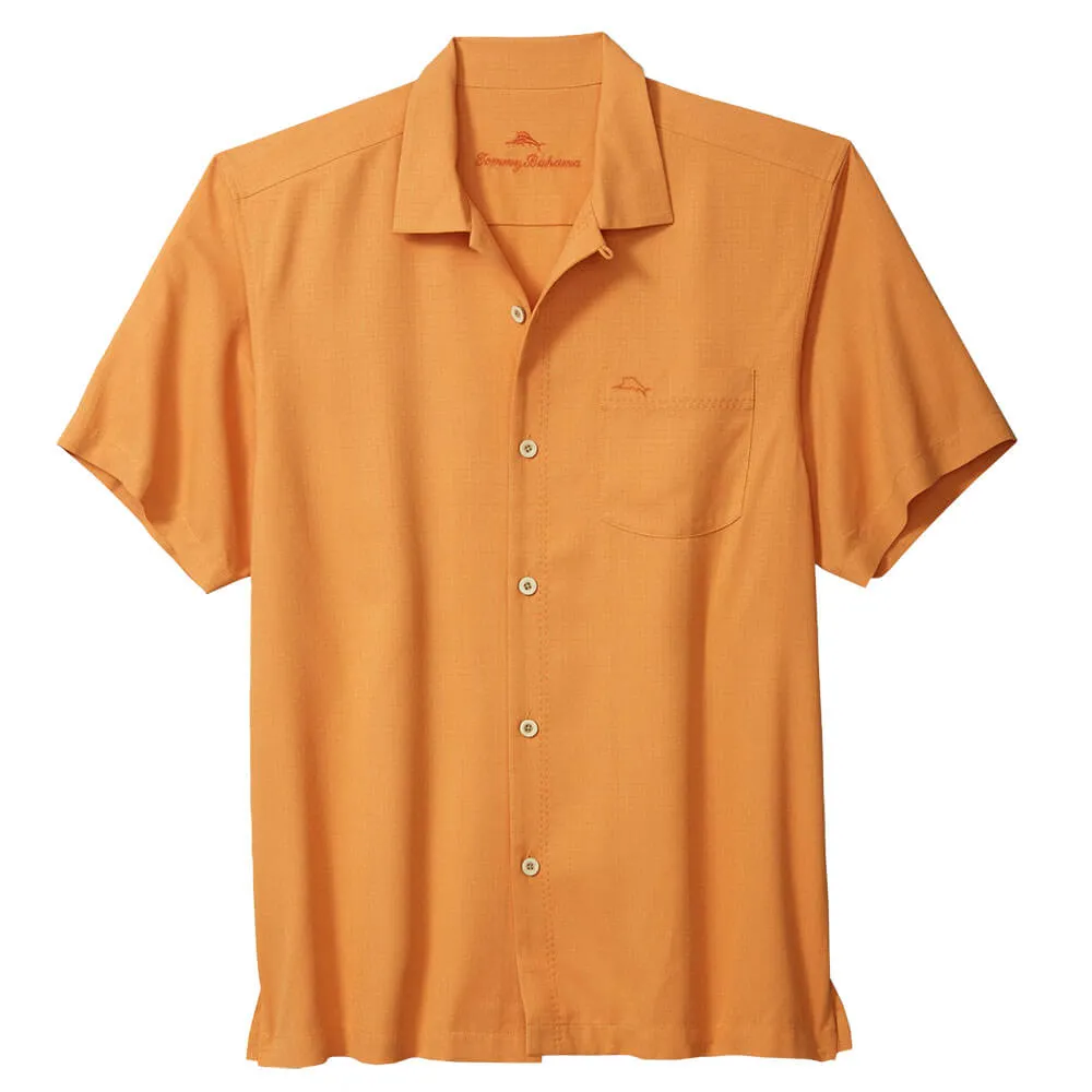 Tommy Bahama Coastal Breeze Check Camp Shirt - Orange Peel