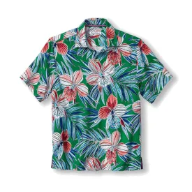 Tommy Bahama IslandZone Iris Oasis Camp Shirt - Emerald Grass