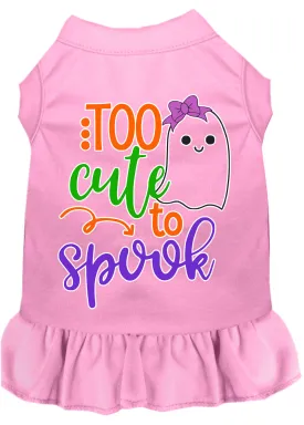 Too Cute To Spook-girly Ghost Screen Print Dog Dress Light Pink Xxl