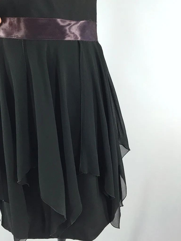 Vintage Black Chiffon Cocktail Dress